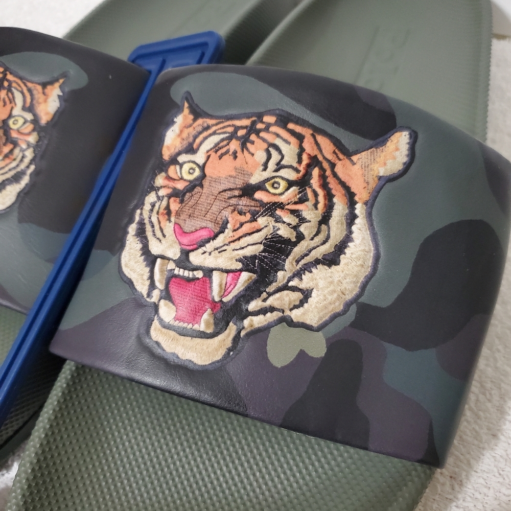 SOLD. Polo ralph lauren Cayson Tiger Slide Sandals - Picture 2 of 15